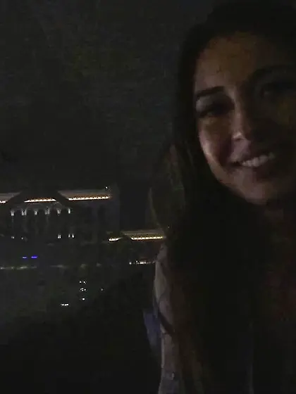 Petite amateur balcony fuck