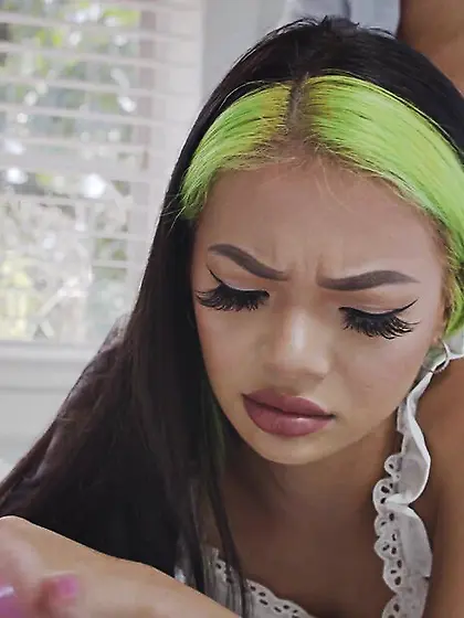 Stepdad does Asian teen too hard 