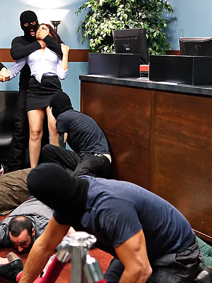 Horny men masks banging