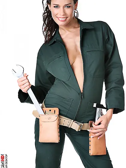 Brunette babes in uniforms like Mayline Nubiles are always gonna