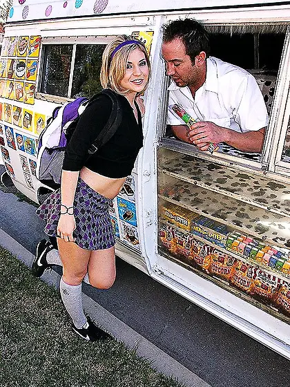 Naughty uniformed college chick Stephanie Richards prefers sex t