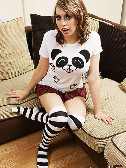 Dirty blonde striped lingerie