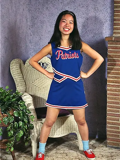 Erotic brunette cheerleader