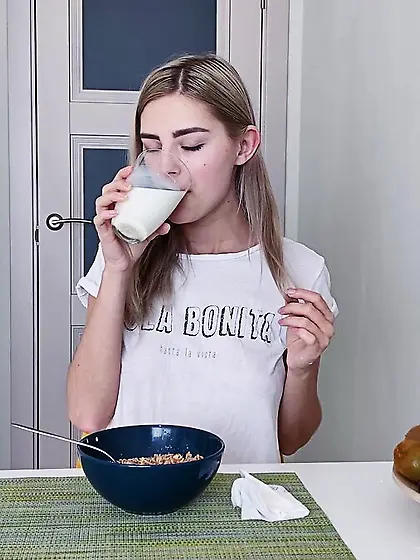 Hot naked teen rough sex in the kitchen