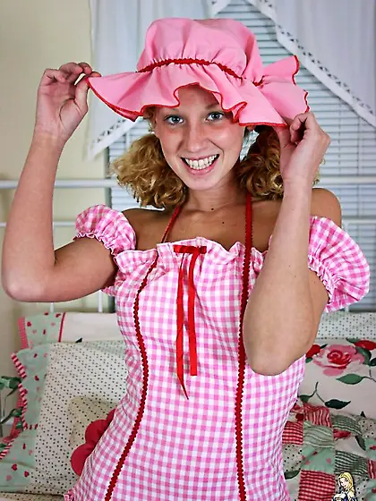 Young beautiful blonde teen