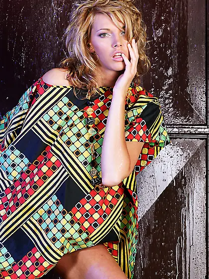 Jitka Branich takes her sexy dress outdoors and shows us her dri