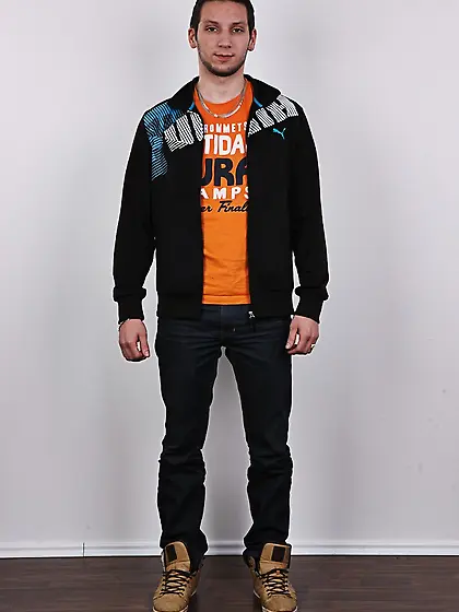 Handsome guy fucks his ass with a huge dildo