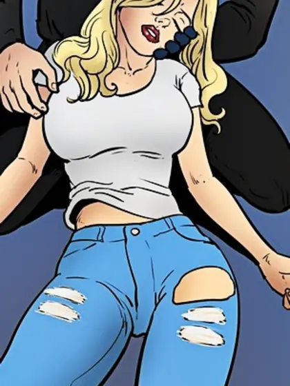 Chained girl bondage art