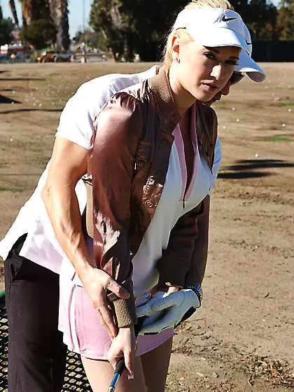 Kagney Linn Karter fucks her coach and gets a cumshot on her big