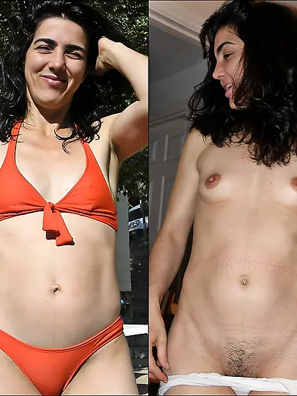 Dressed and undressed amateur milf