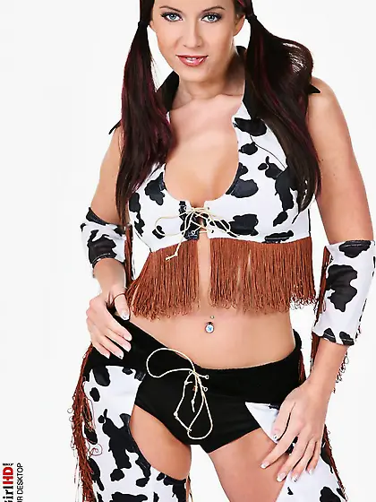 Hot uniform is covering Cindy Dollar???s body leaving big boobs