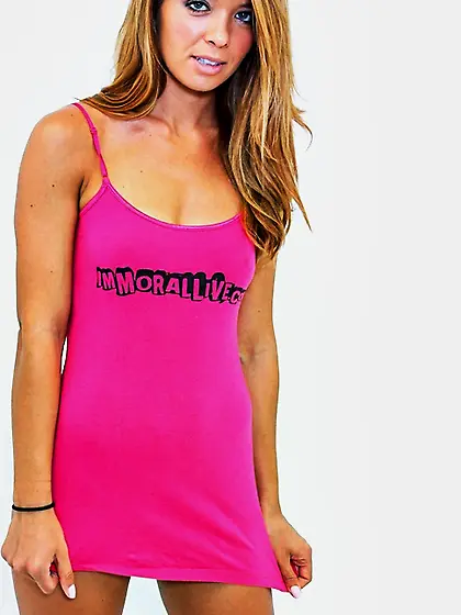 Slim cherry brunette pink