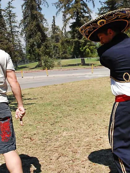 Lana Violet takes her yellow dress off and rides a throbbing har