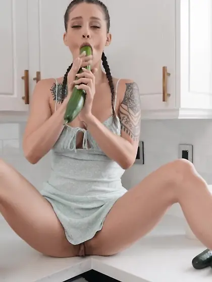 Pigtailed slut Maddy May pleases handsome black dude in bed