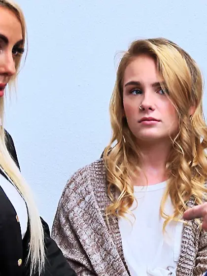 MILF and blonde learn a lesson about dishonesty