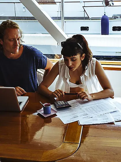 European couple boat