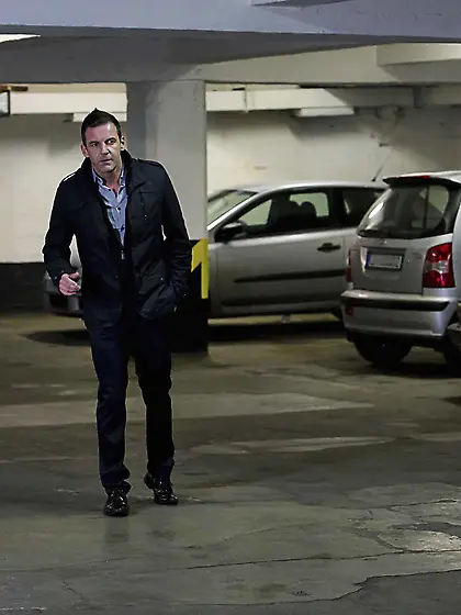 Busty brunette masturbating in her car, fucking a guy in a parki