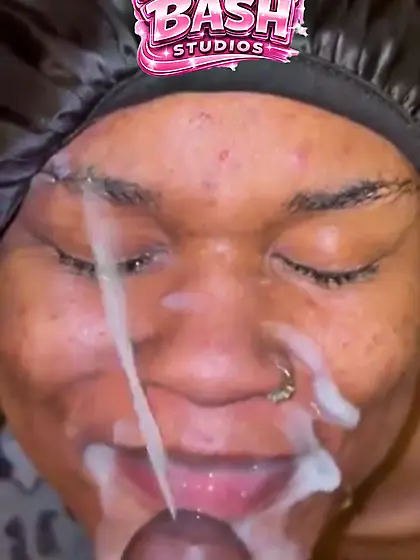 BUSTED A HUGE NUT ON HER FACE THEM