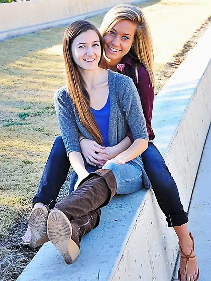 Teen cutie Kennedy Leigh and her barely legal lesbian lover are