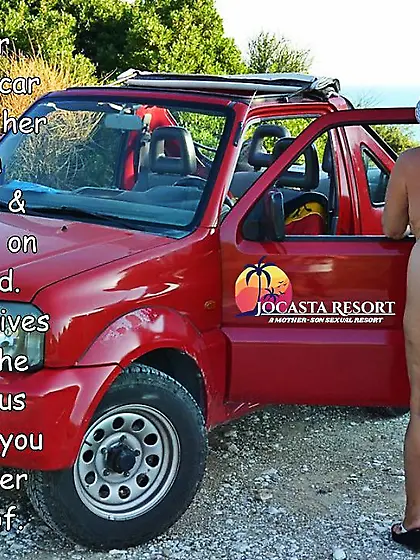 Mother Enjoys a Car Ride with Her Son on Jocasta