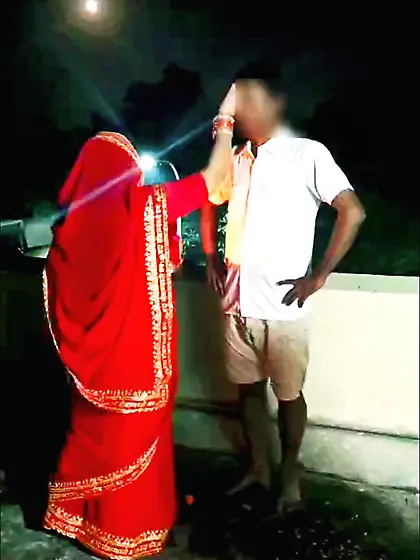 Mallu Girl celebrating Karwachouth with BBC guy