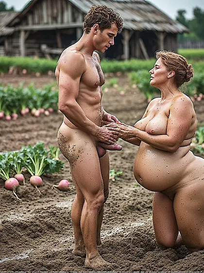 Working the field in Medieval times with Mom