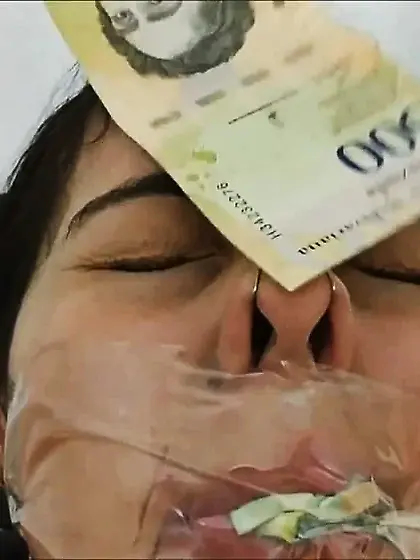 Findom Girl Gagged With Money - Selfgags