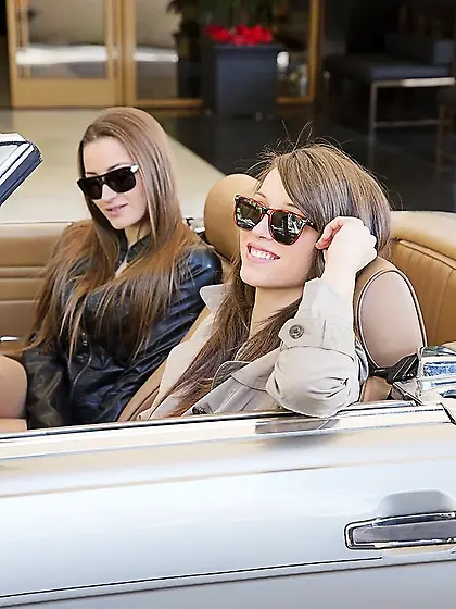 After fun in roadster lesbian lovers return home to continue ren