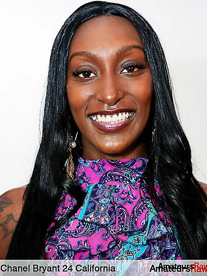 The seducing girl Chanel Bryant demonstrates hot black body and