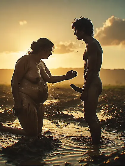 Working the field in Medieval times with Mom