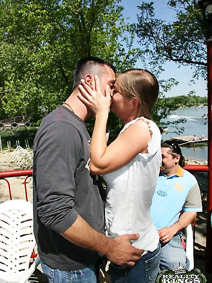 Big boobed hottie Rita Faltoyano blows two dicks and has them th