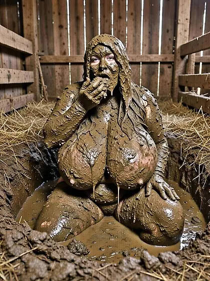 Busty fat slut loves manure