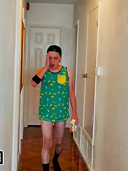 Booty mother slides wet