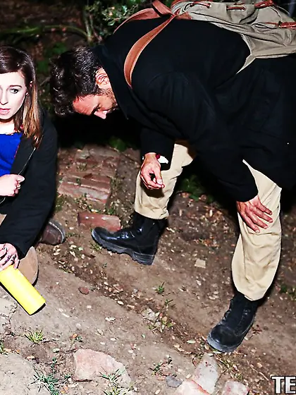 Brute covers a dame’s mouth while they fuck