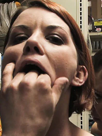 Hot redhead publicly fucked