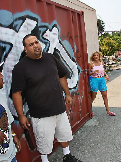 Blond MILF dicked in ghetto house.