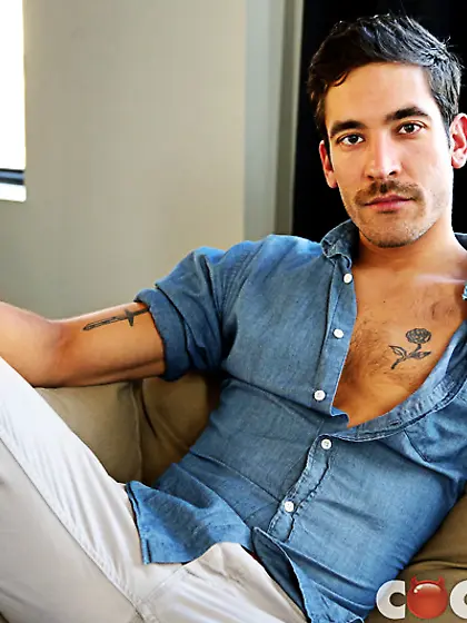 Handsome hunk opens blue