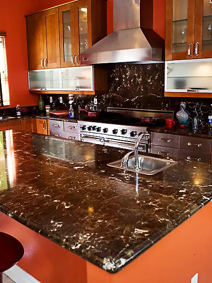 Horny teen slut Riley Shy spreads her legs in the kitchen and ge