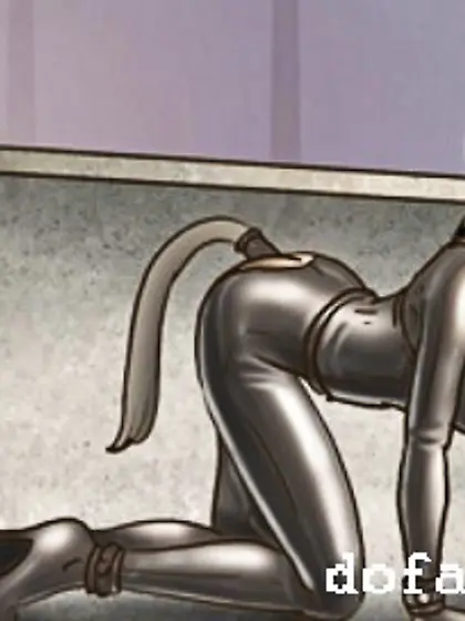 Pet slave abuse bondage art.  Karma 2 by Erenisch.