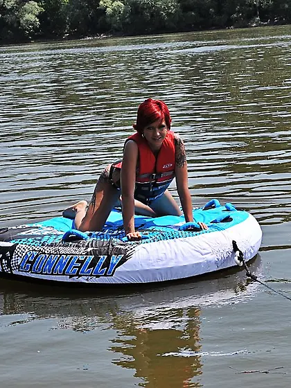 Redhead doll Patricia Gold is in the boat enjoying fierce anal a