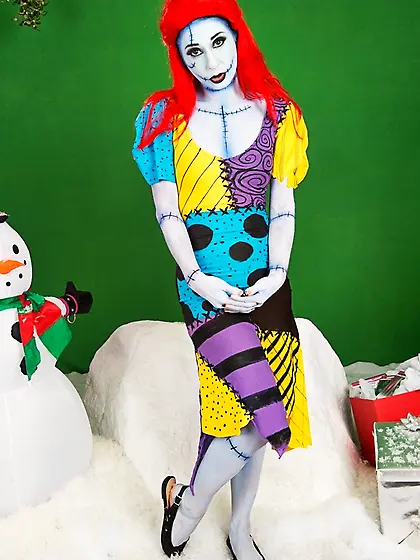 Pornstar with fiery red hair looks fuckable even when cosplaying