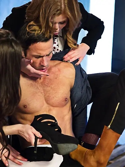 Foot-loving whores enjoy having their toes licked and caress the