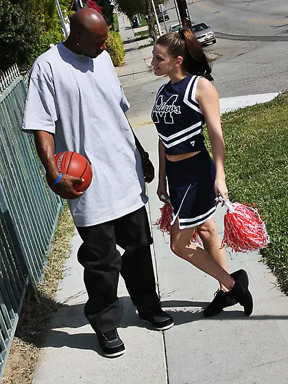 Cute girl in a cheerleader uniform Tommie Ryden gets tons of tha