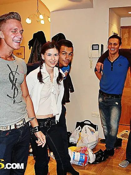 Spring break party leads to an all-out fuck fest for coeds