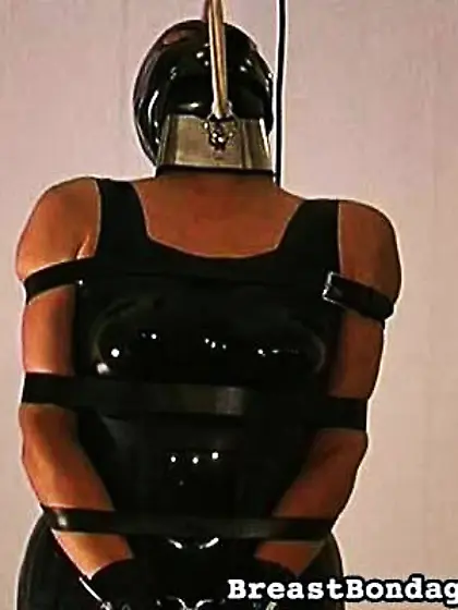 Obedient slave leather mask