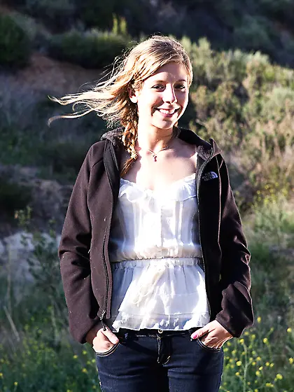 Blonde girl captured bound