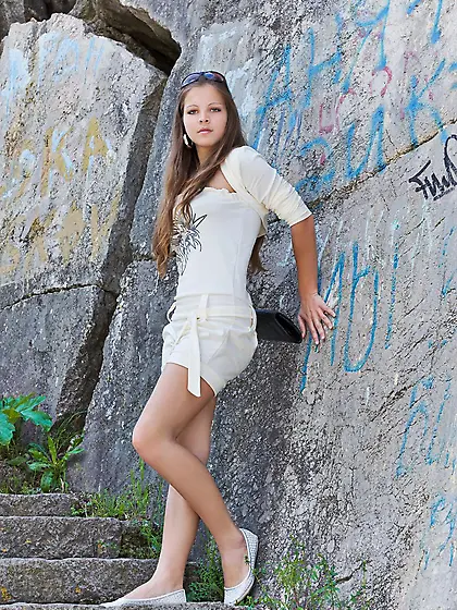 Nobody except you will see the hot nudity of this cute Ariana A