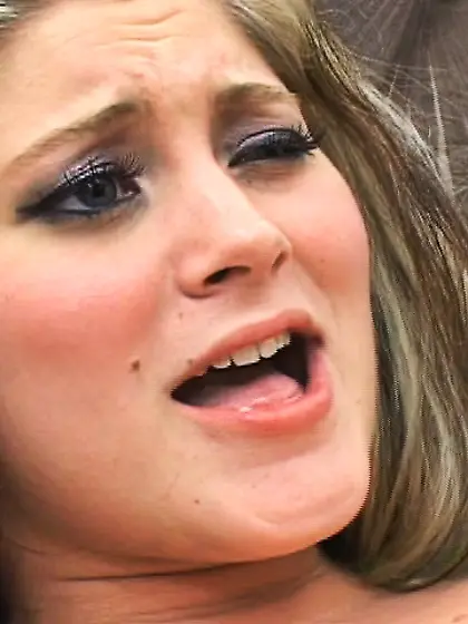 Blonde busty slut snatch