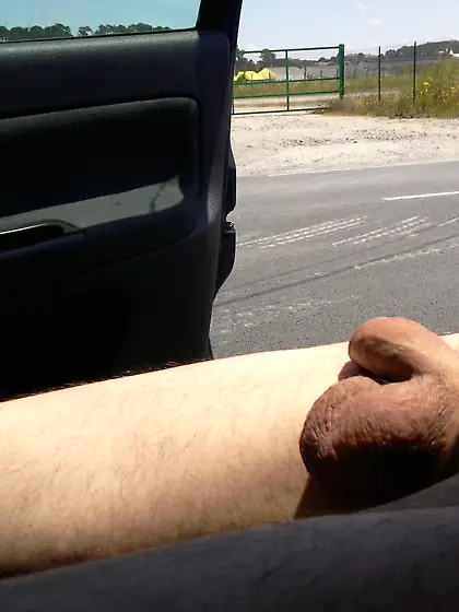 Naked in the car