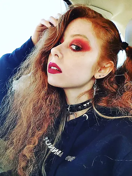 Redhead Goth Teen